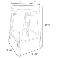 Set Of 2 24" Carlisle Metal Counter Height Barstool - Threshold™ -Threshold GUEST 91e0f699 886c 4f22 8477 2dde73c1a713