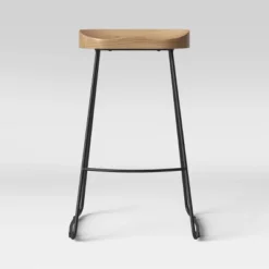 Hull Low Back Barstool Wood/Metal - Threshold 11 Hull Low Back Barstool Wood/Metal - Threshold -Threshold GUEST 94c2a590 54b9 4e8d 8e3a 2a073684c565