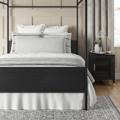 Duxbury Nightstand With Storage Black - Threshold™ 1 Duxbury Nightstand With Storage Black - Threshold™