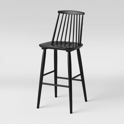 Harwich High Back Windsor Barstool Black - Threshold™ 2 Harwich High Back Windsor Barstool Black - Threshold™ - Image 2