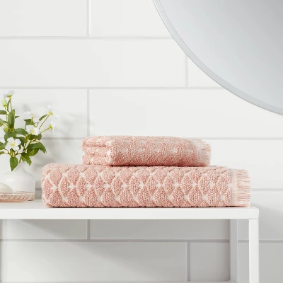 Scallop Towel Clay Pink - Threshold™ 1 Scallop Towel Clay Pink - Threshold™