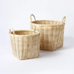 Medium Rattan Basket With Handles - Threshold™ Designed With Studio McGee -Threshold GUEST 98f7439a f4f3 4b0c bb44 b05a87aca74b