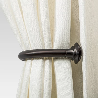Curtain Holdback Oil Rubbed Bronze - Threshold™ 1 Curtain Holdback Oil Rubbed Bronze - Threshold™