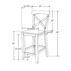 24" Litchfield X-Back Counter Height Barstool - Threshold -Threshold GUEST 99407a70 41f2 4da8 bc4b b2a1a245ab59