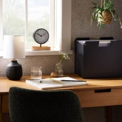 Plastic/Steel File Box Organizer Black - Threshold™