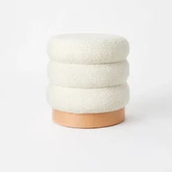 Clarkdale Channel Tufted Ottoman With Wood Base - Threshold™ Designed With Studio McGee -Threshold GUEST 9e78f4ea 34e1 4b4c 8927 610a96c011f0