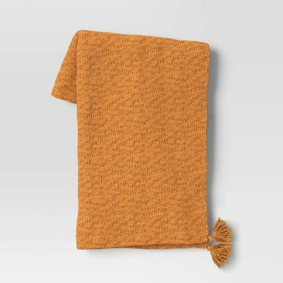 Textured Knit Throw Blanket With Tassels - Threshold™ 7 Textured Knit Throw Blanket With Tassels - Threshold™ - Image 7