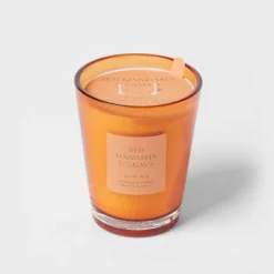 Colored Vase Glass With Dustcover Mandarin & Guava Candle Orange - Threshold™ 12 Colored Vase Glass With Dustcover Mandarin & Guava Candle Orange - Threshold™ -Threshold GUEST 9f988ff2 f7e8 43cd b34a c5d7f14ae156