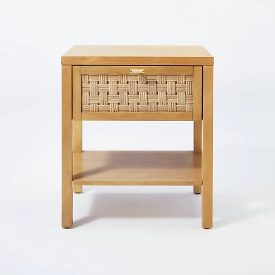 Palmdale Nightstand Woven 1 Drawer Natural - Threshold™ Designed With Studio McGee 2 Palmdale Nightstand Woven 1 Drawer Natural - Threshold™ Designed With Studio McGee - Image 2
