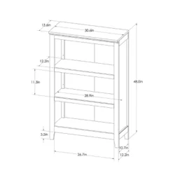 48" Carson 3 Shelf Bookcase - Threshold -Threshold GUEST a35a203d 2822 4d50 8eed 8de12cce8680