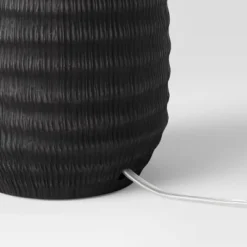 Small Textured Ceramic Lamp Base Black - Threshold™ -Threshold GUEST a3bfca16 5ea4 4360 a59b e71f9d0dabfc