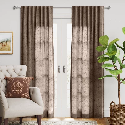 1pc Light Filtering Textural Boucle Window Curtain Panel - Threshold™ 1 1pc Light Filtering Textural Boucle Window Curtain Panel - Threshold™