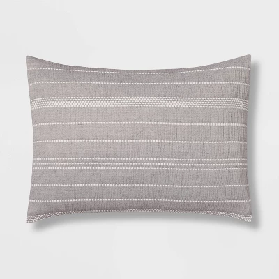 12pc Chambray Matelasse Stripe Comforter & Sheet Bedding Set Gray - Threshold™ 7 12pc Chambray Matelasse Stripe Comforter & Sheet Bedding Set Gray - Threshold™ - Image 7