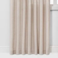 1pc Light Filtering Linen Window Curtain Panel - Threshold™