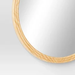 28" Round Fluted Circle Wall Mirror Natural - Threshold™ 5 28" Round Fluted Circle Wall Mirror Natural - Threshold™ -Threshold GUEST a743603a 483e 46d3 8792 42b3e39f0c24