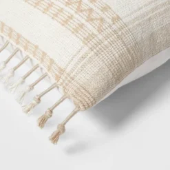 Square Woven Pattern Tassel Decorative Throw Pillow - Threshold™ -Threshold GUEST a812858b ff99 42c1 a68e 3b9b2395cf25