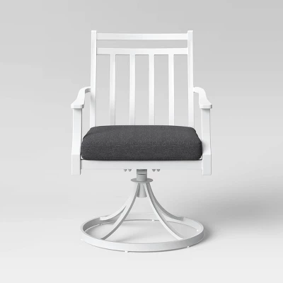 2pc Fairmont Metal Rocking Outdoor Patio Dining Chairs Swivel Chairs Charcoal - Threshold™ 2 2pc Fairmont Metal Rocking Outdoor Patio Dining Chairs Swivel Chairs Charcoal - Threshold™ - Image 2