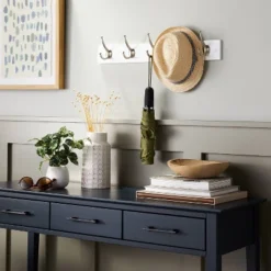 New Traditional 5 Hooks Rail Silver/Ivory - Threshold™