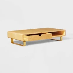 Monitor Riser With USB And Wireless Charging Brown - Threshold™ -Threshold GUEST aab00da1 6bb3 4079 920f 355fec806509