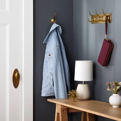 New Traditional 3 Hooks Rail Gold - Threshold™ 1 New Traditional 3 Hooks Rail Gold - Threshold™