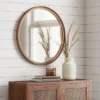 26" Classic Wood Round Mirror Natural - Threshold™