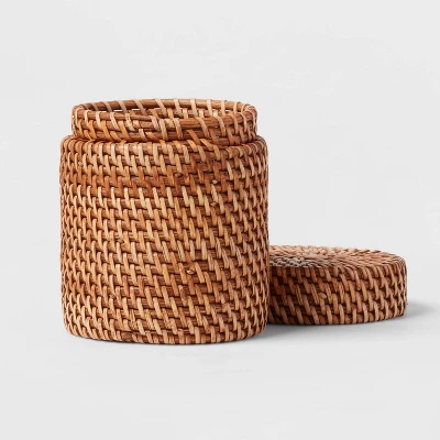 Rattan Canister Light Brown - Threshold™ 2 Rattan Canister Light Brown - Threshold™ - Image 2