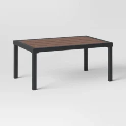 Bryant 2pc Faux Wood Patio Loveseat & Coffee Table - Gray/Natural - Threshold™ -Threshold GUEST b1ce228e 4d90 41bf 8569 6b971c072569