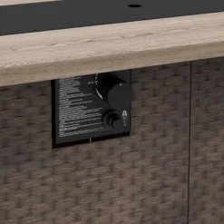 Stamped Steel Wicker Propane Fire Pit Brown - Threshold™ -Threshold GUEST b3c5b10d 8b13 4da4 967a 929f81e76b02