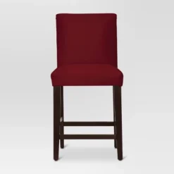 25" Velvet Parsons Counter Height Barstool Wood - Threshold™ -Threshold GUEST b539eeaa 1ae4 48fe 875e 083e930b8dc6