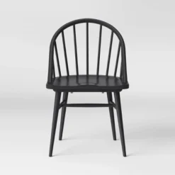 2pk Adwolf Rounded Spindle Dining Chairs Black - Threshold™ -Threshold GUEST b73366f6 2ccc 4621 929a 1dd8fc28ea92