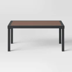 Bryant 2pc Faux Wood Patio Loveseat & Coffee Table - Gray/Natural - Threshold™ -Threshold GUEST ba083347 617b 4dd4 8a16 a648e7fd009c