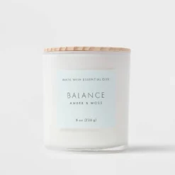 Wood Lidded Glass Wellness Balance Candle - Threshold™ 7 Wood Lidded Glass Wellness Balance Candle - Threshold™ -Threshold GUEST ba33a712 444b 4057 862e bbdc94a2d212