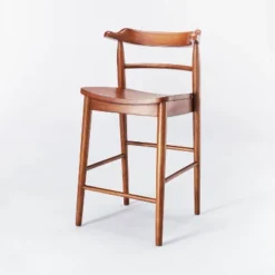 Kaysville Curved Back Wood Counter Height Barstool - Threshold™ Designed With Studio McGee -Threshold GUEST baa82fbe ac12 4c2a 9ae3 99bba3e5e2ba