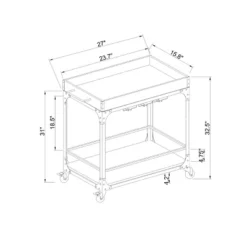 Franklin Bar Cart And Wine Rack Weathered Gray - Threshold™ -Threshold GUEST baddc049 bc6c 41a3 9626 2f6e9e0bb00f