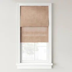 1pc Light Filtering Cordless Jute-Like Roman Window Shade Dark Natural - Threshold™ -Threshold GUEST bd12ceb4 ec45 432a 8153 9212215d493e