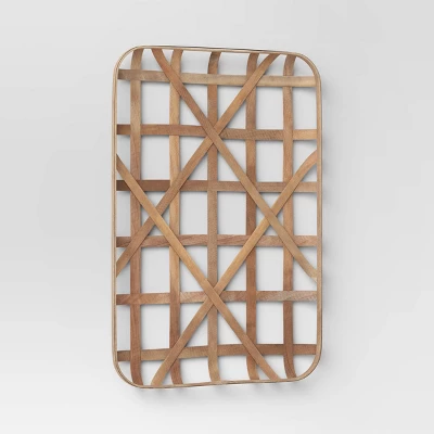 24" X 36" Tobacco Basket Wall Sculpture Brown - Threshold™ 2 24" X 36" Tobacco Basket Wall Sculpture Brown - Threshold™ - Image 2