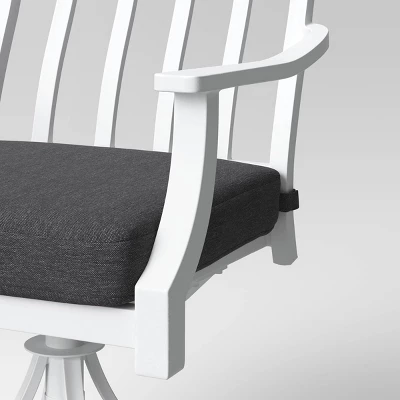 2pc Fairmont Metal Rocking Outdoor Patio Dining Chairs Swivel Chairs Charcoal - Threshold™ 4 2pc Fairmont Metal Rocking Outdoor Patio Dining Chairs Swivel Chairs Charcoal - Threshold™ - Image 4