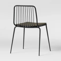 Set Of 2 Sodra Rounded Seat Wire Dining Chair Black - Threshold™ -Threshold GUEST beee2ef8 8c06 41f9 85cc 368726c46ac7