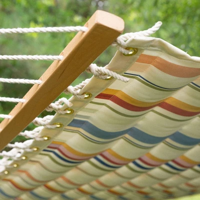 13' Pillowtop Outdoor Fabric Hammock With Spreader Bar Terracotta Pink - Threshold™ 3 13' Pillowtop Outdoor Fabric Hammock With Spreader Bar Terracotta Pink - Threshold™ - Image 3