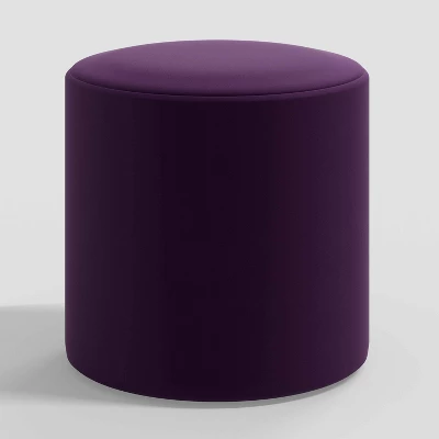 Round Thalia Ottoman In Velvet - Skyline Furniture 3 Round Thalia Ottoman In Velvet - Skyline Furniture - Image 3