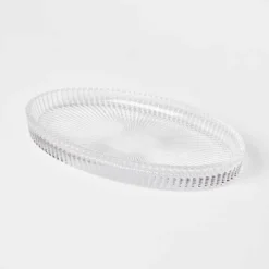 Ribbed Glass Vanity Tray Clear - Threshold™ 5 Ribbed Glass Vanity Tray Clear - Threshold™ -Threshold GUEST c41d299b ebbf 4143 9bef 22cc93c01e95