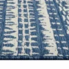 7' X 10' Outdoor Rug Striped Fringe Blue - Threshold™