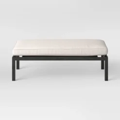 Ryegate 2pc 4' Mini Patio Daybed With Ottoman Weathered Teak - Threshold™ -Threshold GUEST c54a025c 0c05 41ba a278 f43cfc523ab2