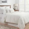8pc Tufted Broken Stripe Comforter Bedding Set White - Threshold™