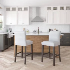 30" Velvet Parsons Barstool Wood - Threshold™ -Threshold GUEST c793b497 cc23 4648 b1ae 8f17d61fb5d4