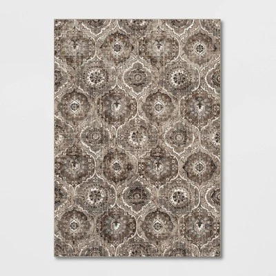 Bailey Companion Tile Print Accent Rug Tan - Threshold™ 7 Bailey Companion Tile Print Accent Rug Tan - Threshold™ - Image 7