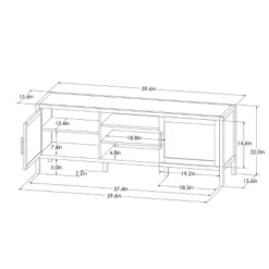 Warwick TV Stand For TVs Up To 69" With Storage - Threshold™ -Threshold GUEST c876d2f2 da2d 4aa3 8e88 d76472eb3e77