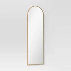 20" X 65" Arched Metal Leaner Mirror Brass - Threshold™ 4 20" X 65" Arched Metal Leaner Mirror Brass - Threshold™ -Threshold GUEST c87affe5 0600 4e1e 997b 570207169b94