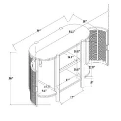 Portola Hills Caned Door Console With Shelves - Threshold™ Designed With Studio McGee -Threshold GUEST ca010533 3434 4baa 9362 bdbf17be2193
