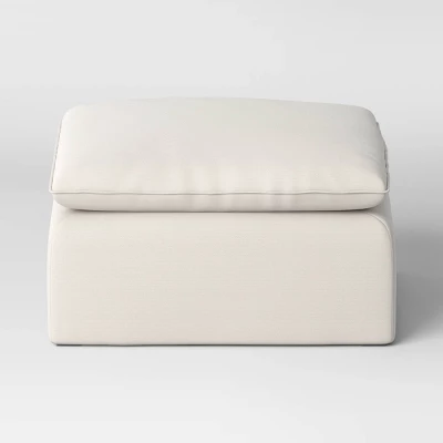 Haven French Seam Modular Sectional Sofa Cream (Ottoman Piece) - Threshold™ 2 Haven French Seam Modular Sectional Sofa Cream (Ottoman Piece) - Threshold™ - Image 2